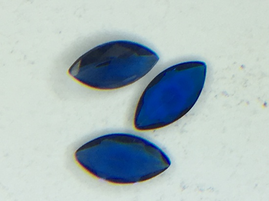 (3) Blue Sapphires