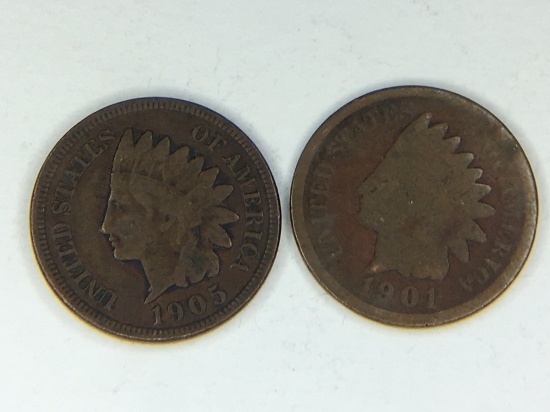 (2) Indian Head Cent