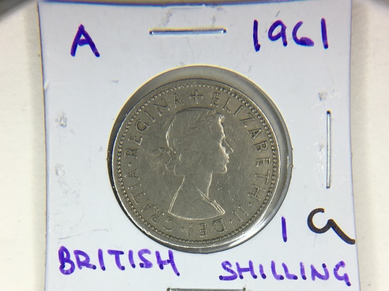 1961 British 1 Shilling