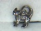 .925 Sterling Silver Kitty Cat Charm Casting