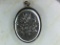 .925 Sterling Silver Ladies Etched Locket 1 1/4