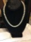 .925 Sterling Silver Ladies 5 Mm Pearl Necklace 16 Inches