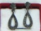 .925 Sterling Silver Vintage Marcasite Earrings