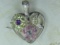 .925 Sterling Silver Ladies Floral Gemstone Pendant