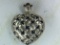 .925 Sterling Silver Ladies 1 Carat Sapphire Heart Pendant