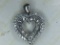 .925 Sterling Silver Ladies 3 Carat Gemstone Heart Pendant