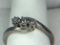 .925 Sterling Silver Ladies 3 Diamond Ring