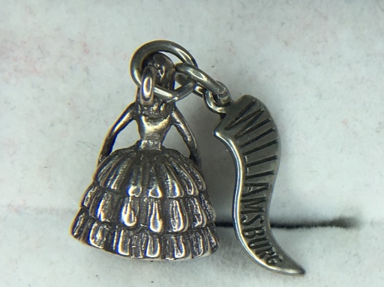 .925 Sterling Silver Ladies Southern Lady Williamsberg Charm