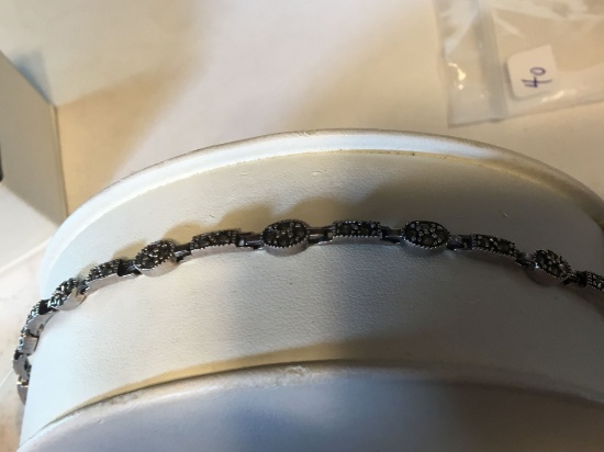 .925 Sterling Silver Marcasite Bracelet