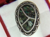 .925 Sterling Silver Ladies Gemstone Ring