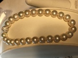 .925 Sterling Silver Ladies 5 Mm Pearl Bracelet
