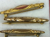 (3) Antique Gold Filled Bar Pins