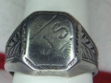 .925 Sterling Silver Men's Vintage Ring