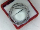 .925 Sterling Silver Ladies Art Deco Brooch