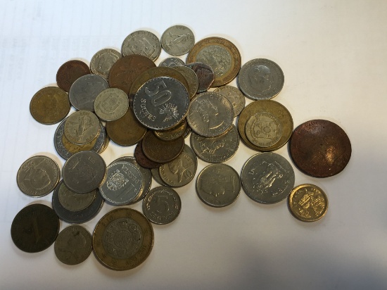 (49) Unsearched Foreign Coins