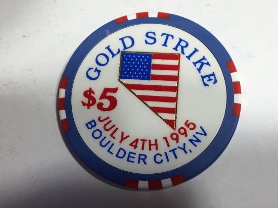 $5.00 1995 Gold Strike Casino Token