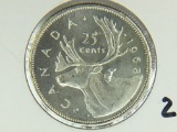 1968 Silver Canadian Quarter