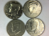 (4) Kennedy Half Dollars