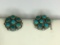 .925 Sterling Silver Ladies Native American Turquoise Earrings
