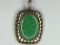 925 Sterling Silver Ladies Jade Pendant 1