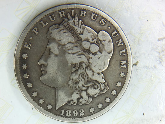 1892 Cc Morgan Silver Dollar