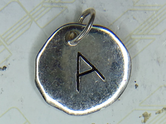 .925 Sterling Silver Ladies Letter "A" Pendant