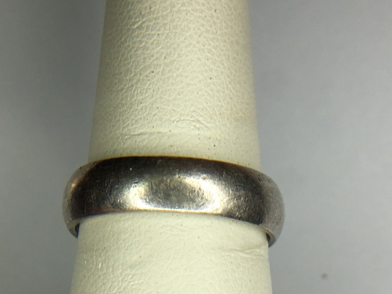 .925 Sterling Silver Unisex 4 Mm Wedding Band