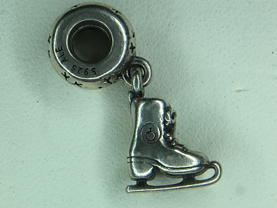 .925 Sterling Silver Ladies Ice Skating Slide