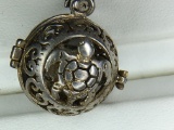 .925 Sterling Silver Ladies Turtle Pendant - 