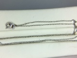 .925 Sterling Silver Ladies 18 Inch Cable Chain Necklace