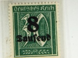 German 8000 Mark Stamp Over 30 Mark