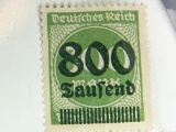 German 800,000 Mark Over To 300 Mark Stamp