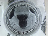 2016 1 Ounce .999 Fine Silver Congo Gorilla