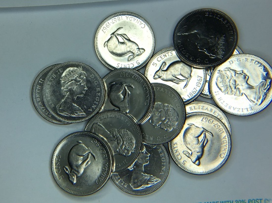 (15) Canadian Rabbit Nickels