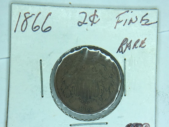 1866 2 Cent Copper