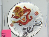 2012 1 Ounce Silver With Dragon