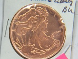 2012 Walking Liberty 1 Ounce Copper