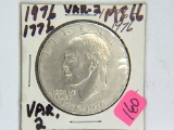 1776-1976 Eisenhower Dollar Variety 2