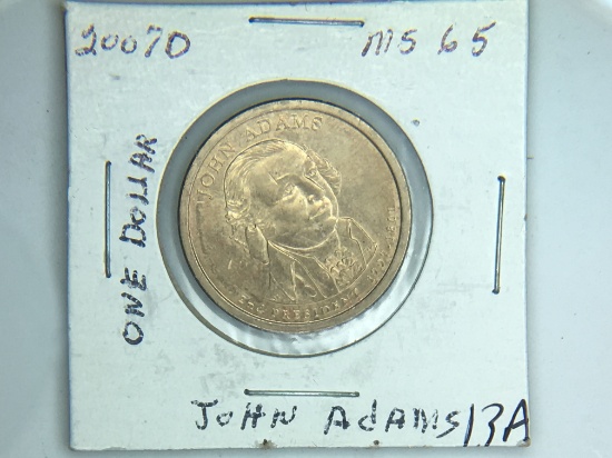 2007 D John Adams Dollar