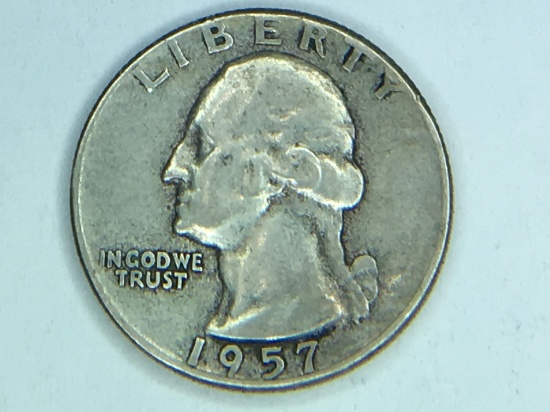 1957 Silver Washington Quarter