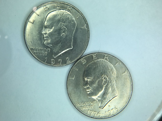 1776-1976 Eisenhower Dollar, 1972 D Eisenhower Dollar