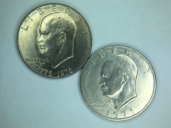 1776-1976 Eisenhower Dollar, 1971 D Eisenhower Dollar