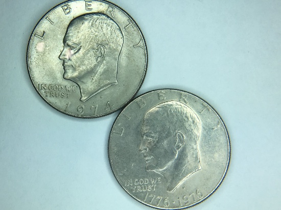 1776-1976 Eisenhower Dollar, 1974 P Eisenhower Dollar