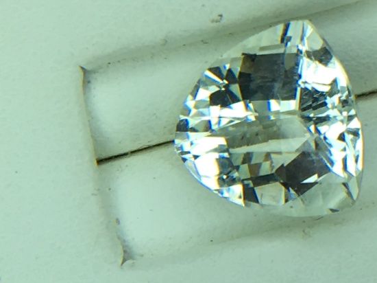 8 Carat White Topaz Heart Shaped