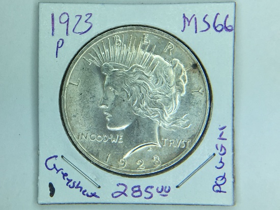 1923 P Peace Dollar
