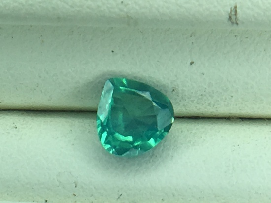 .87 Carat Heart Shape Green Sapphire