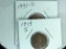 1919 S, 1931 D (corrosion) Lincoln Cent