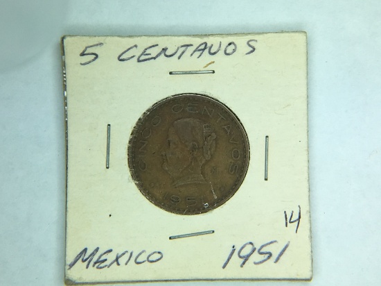 1951 Mexico 5 Centavos