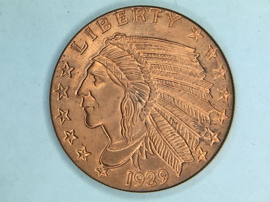 1929 Indian 1 Ounce Copper