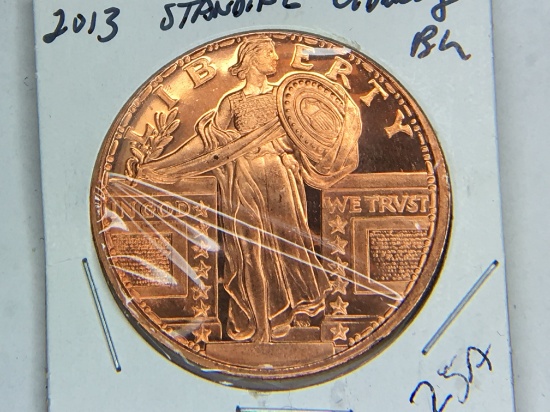 2013 Standing Liberty 1 Ounce Copper